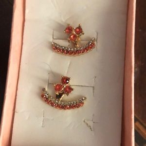 Kate spade light orange iridescent crystal earring